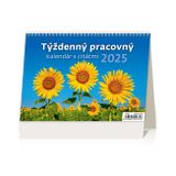 Stolový kalendár riadkový - Týždenný s citátmi 2025