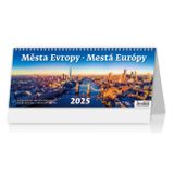 Stolový kalendár stĺpcový - Mestá Európy 2025