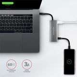 AXAGON HMC-5G2, USB 3.2 Gen 2 10 Gb/s hub, porty 2x USB-A, 2x USB-C, HDMI, PD 60W, kabel USB-C 13cm