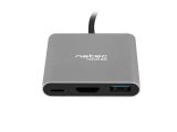 Natec multifunkční adaptér Fowler MINI USB-C PD, USB 3.0, HDMI 4K