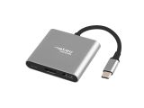 Natec multifunkční adaptér Fowler MINI USB-C PD, USB 3.0, HDMI 4K