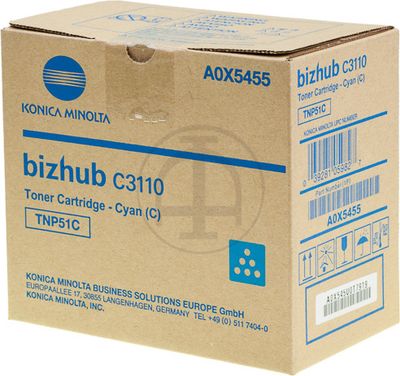 A0X5455 KONICA TNP51C Bizhub Toner cyan