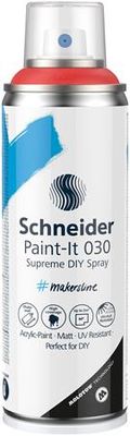 Akrylová farba v spreji, 200 ml, SCHNEIDER "Paint-It 030", červená