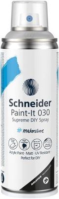 Akrylová farba v spreji, 200 ml, SCHNEIDER "Paint-It 030", strieborná