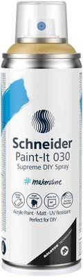 Akrylová farba v spreji, 200 ml, SCHNEIDER "Paint-It 030", zlatá