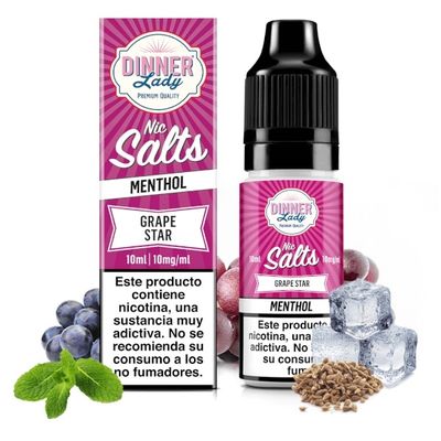 e-liquid Dinner Lady Grape Star 10 ml 10 mg