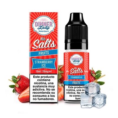 e-liquid Dinner Lady Strawberry Ice 10 ml 20 mg