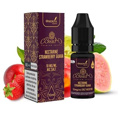 Omerta Bisha Salts Nectarine Strawberry Guava 10ml 10mg