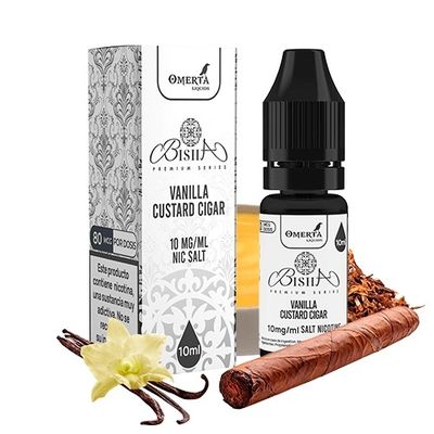 Omerta Bisha Salts Vanilla Custard Cigar 10ml 10mg