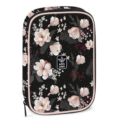 Peračník 1zip poschodový Flowery Black ARS UNA