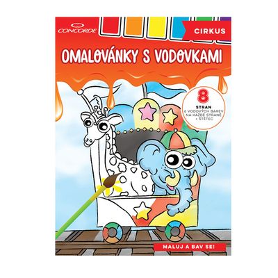 Vymaľovánky s vodovkami Cirkus