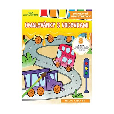 Vymaľovánky s vodovkami Dopravné prostriedky