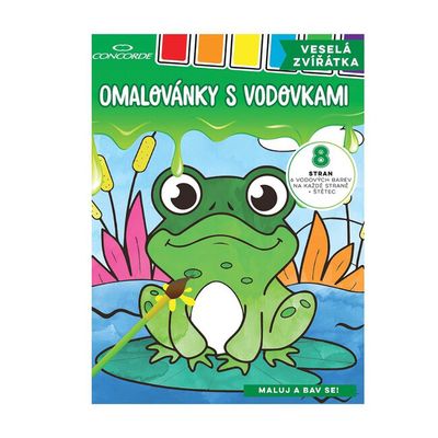 Vymaľovánky s vodovkami Veselé zvieratá